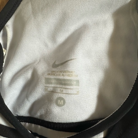 Nike Black and White Striped Layered Tankini Bathing Suit Top - Picture 2 of 6